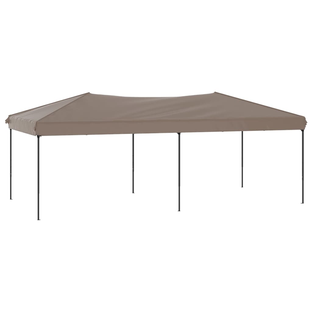 vidaXL Składany namiot imprezowy, kolor taupe, 3x6 m