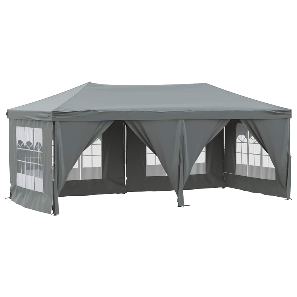 vidaXL Składany namiot imprezowy ze ściankami, antracytowy, 3x6 m