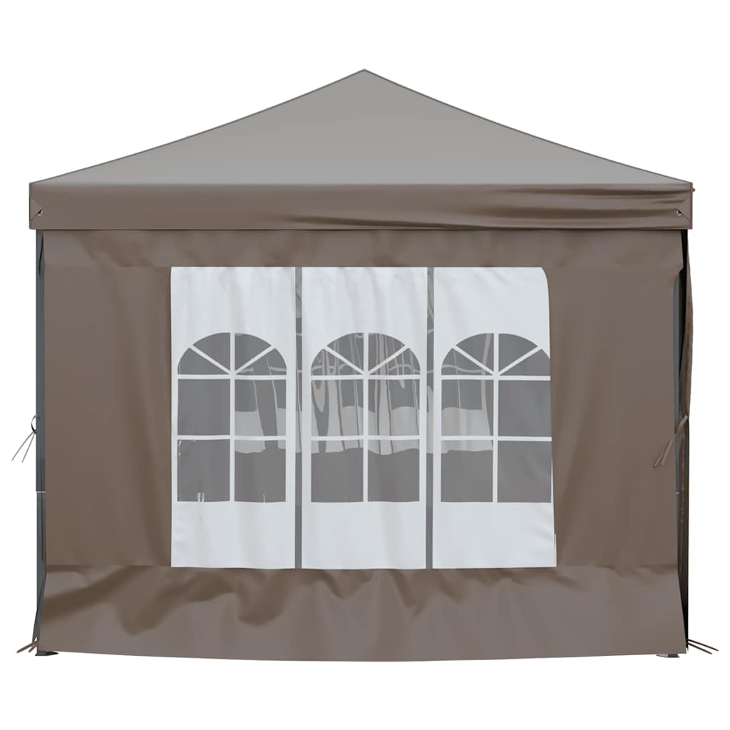 vidaXL Składany namiot imprezowy ze ściankami, kolor taupe, 3x6 m