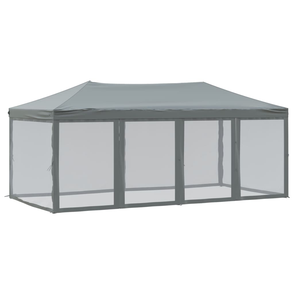 vidaXL Składany namiot imprezowy ze ściankami, antracytowy, 3x6 m