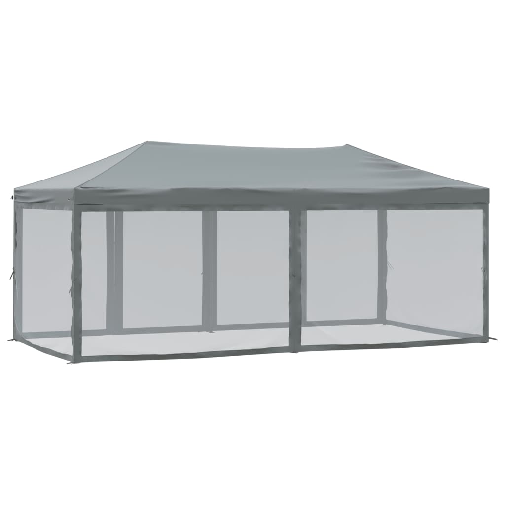 vidaXL Składany namiot imprezowy ze ściankami, antracytowy, 3x6 m
