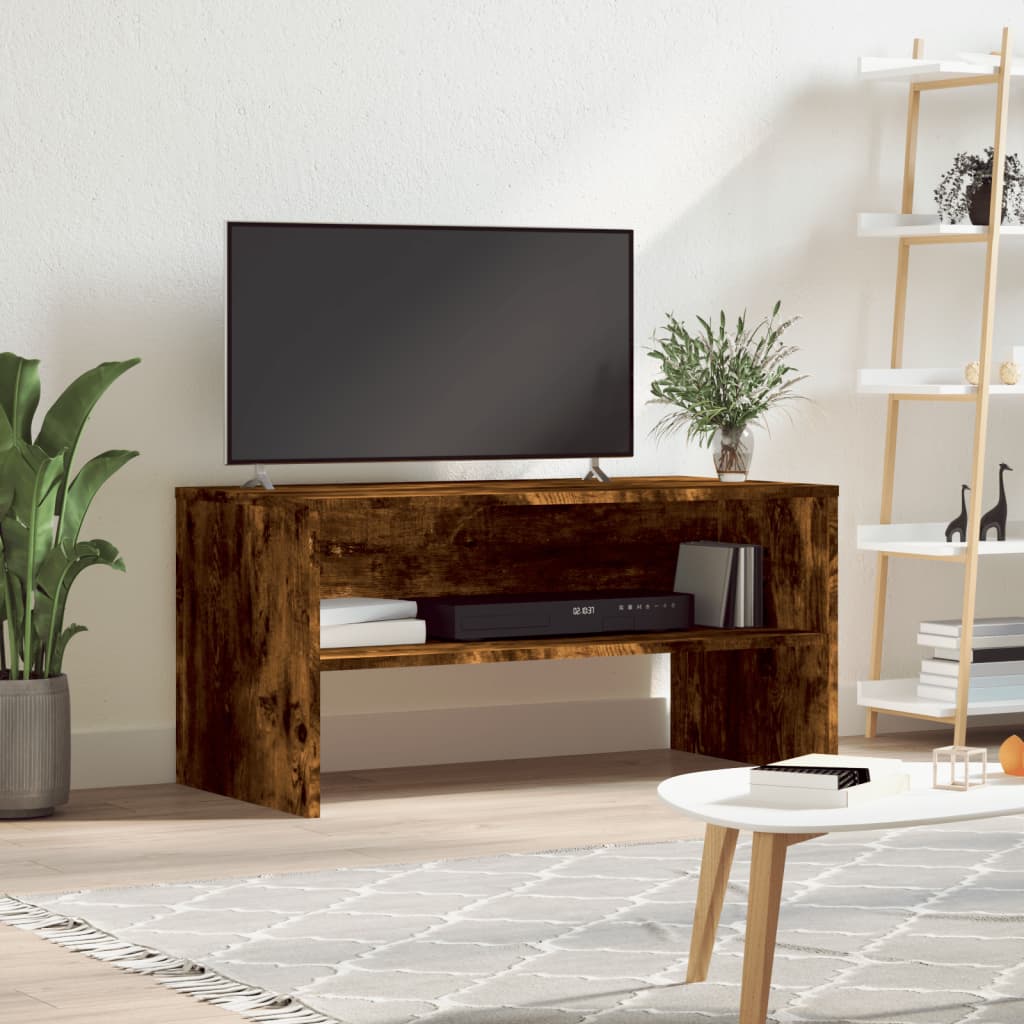 vidaXL Szafka pod telewizor, przydymiony dąb, 80x40x40 cm