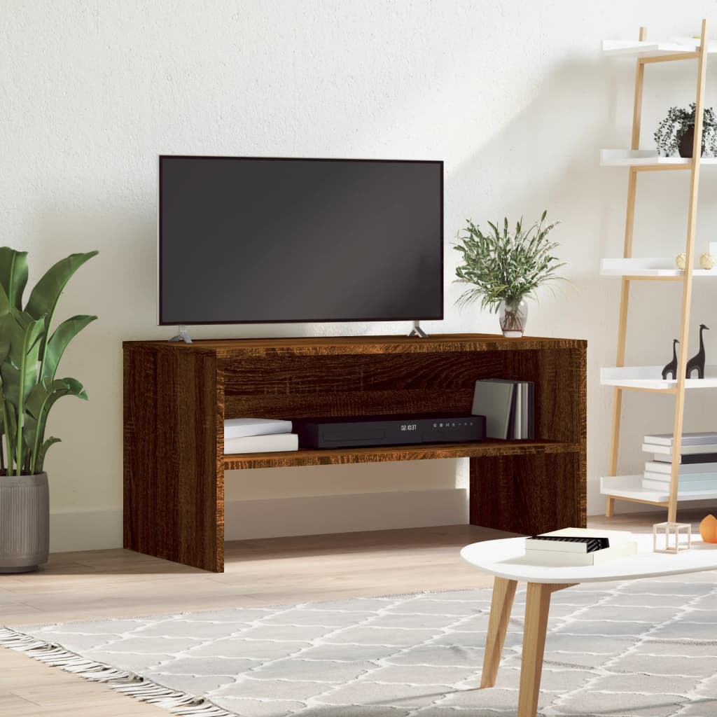 vidaXL Szafka pod telewizor, brązowy dąb, 80x40x40 cm