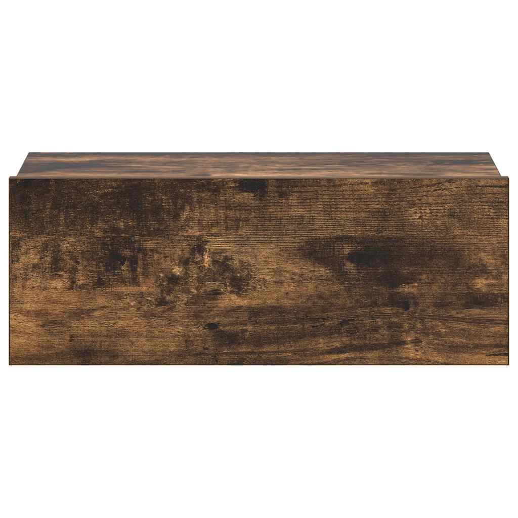 vidaXL Wiszące szafki nocne, 2 szt., przydymiony dąb, 40x30x15 cm