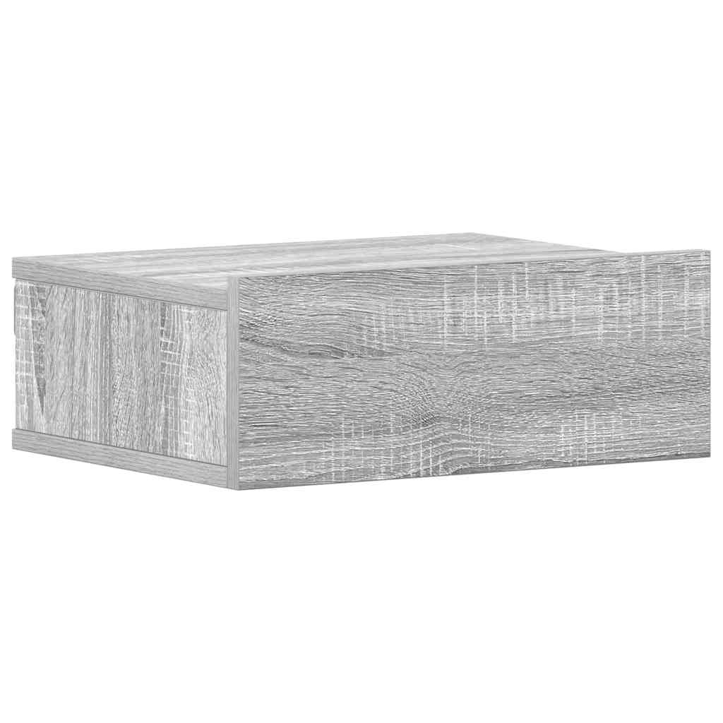 vidaXL Wisząca szafka nocna, 2 szt., szary dąb sonoma, 40x30x15 cm