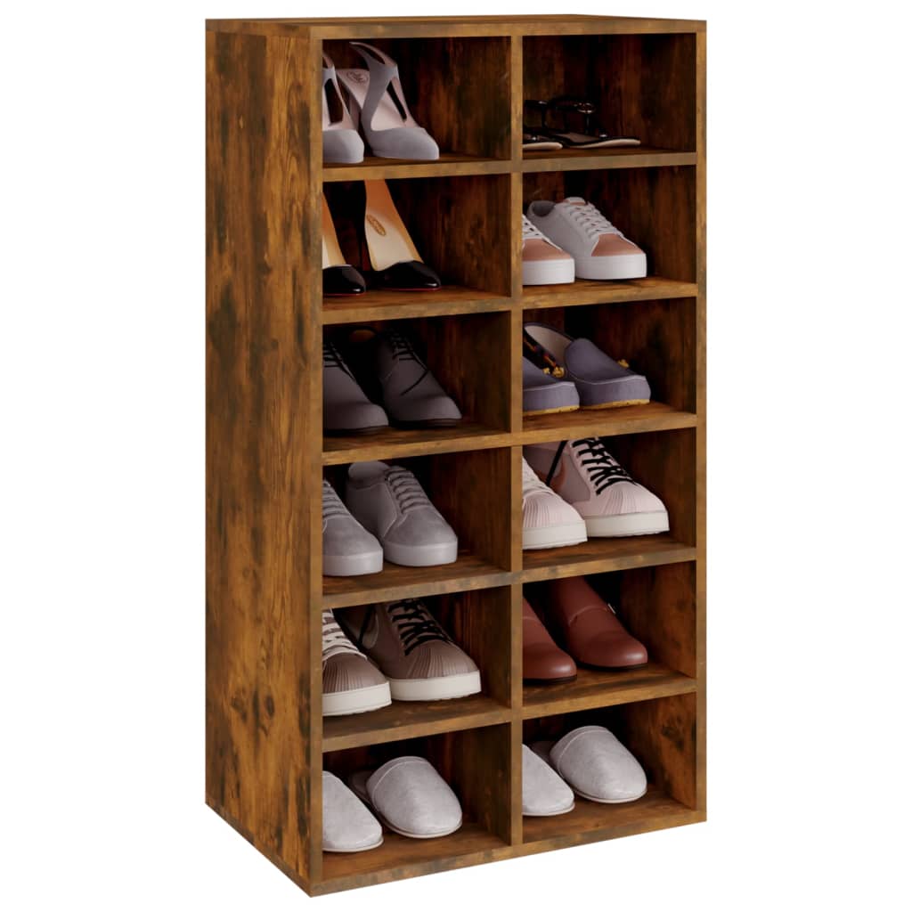 vidaXL Szafka na buty, przydymiony dąb, 54x34x100,5 cm