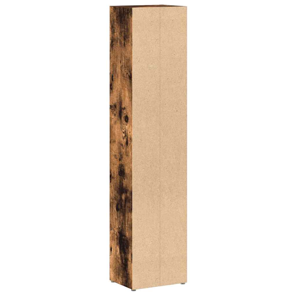 vidaXL Szafki na płyty CD, 2 szt., przydymiony dąb, 21x16x93,5 cm