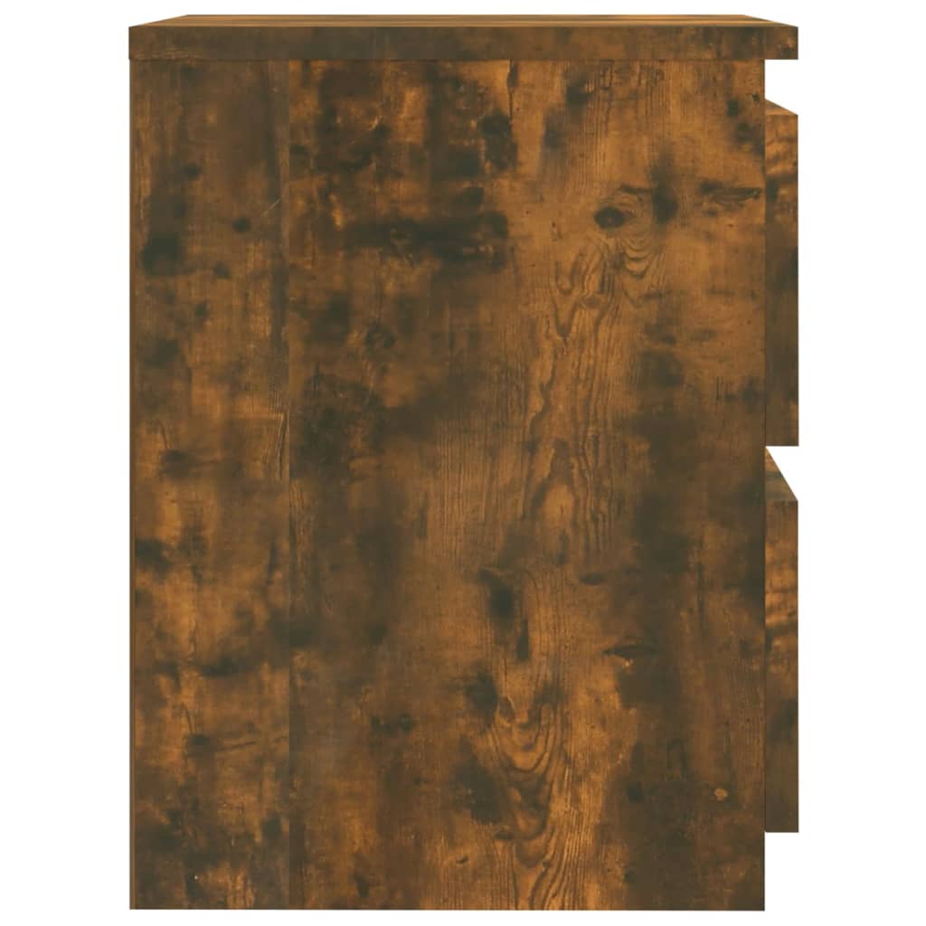 vidaXL Szafki nocne 2 szt. Dąb wędzony 30x30x40 cm Drewno konstrukcyjne