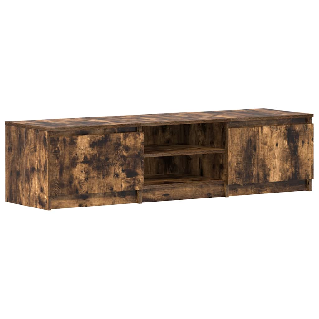 vidaXL Szafka pod TV, przydymiony dąb, 140x40x35,5 cm