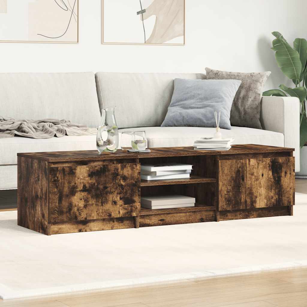 vidaXL Szafka pod TV, przydymiony dąb, 140x40x35,5 cm