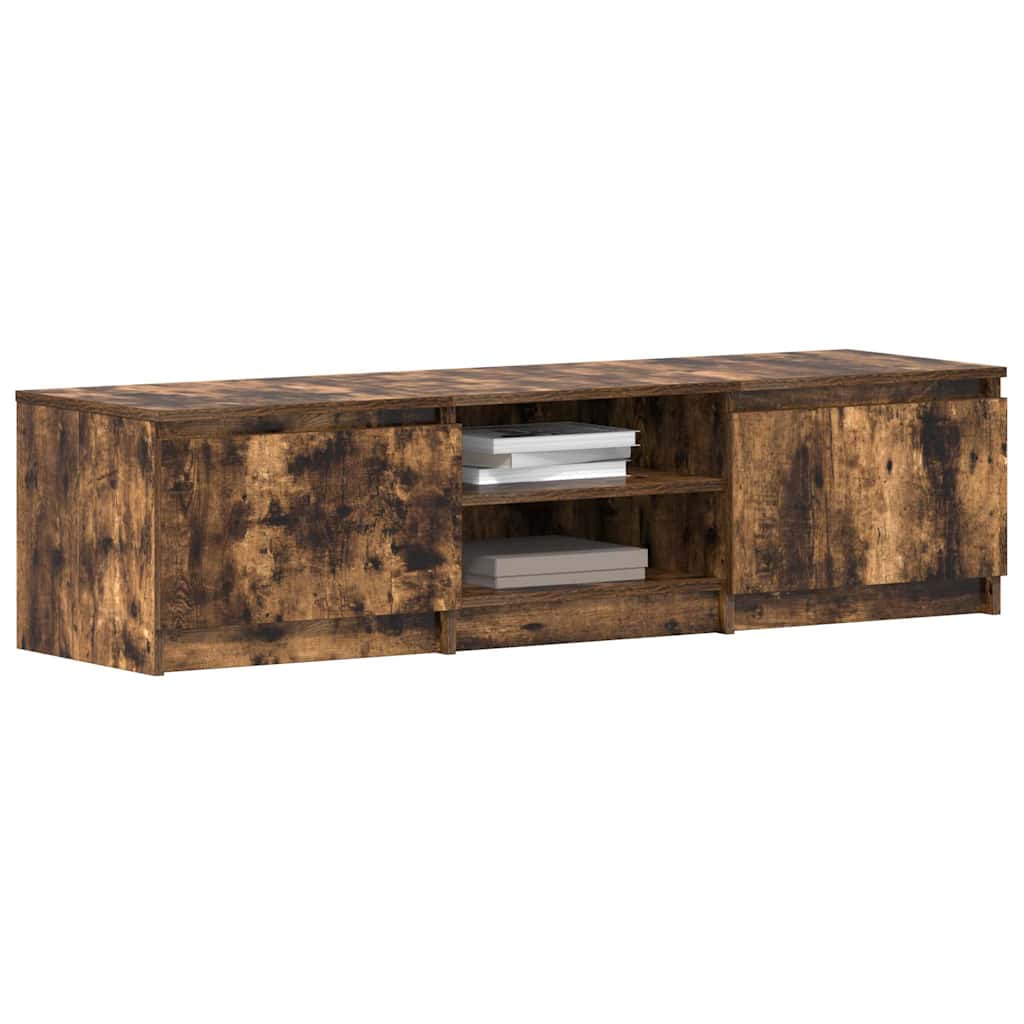 vidaXL Szafka pod TV, przydymiony dąb, 140x40x35,5 cm