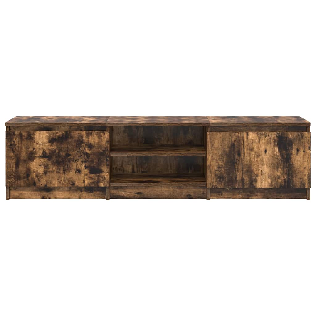 vidaXL Szafka pod TV, przydymiony dąb, 140x40x35,5 cm