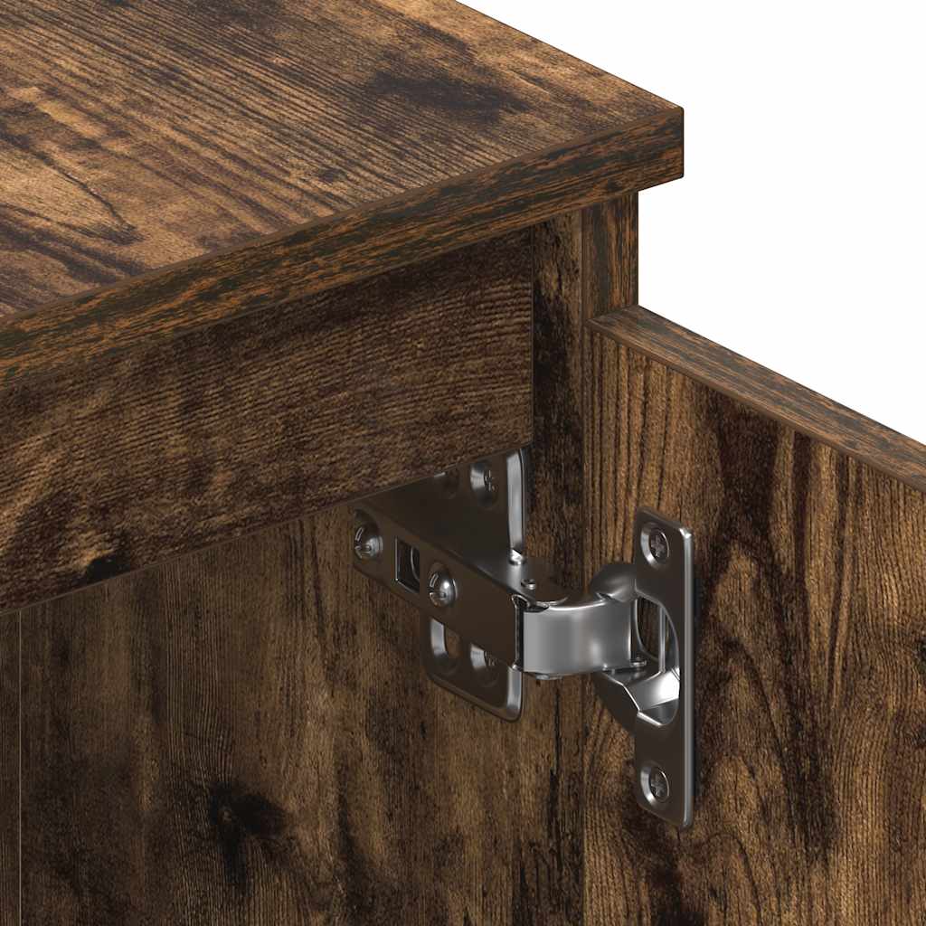 vidaXL Szafka pod TV, przydymiony dąb, 140x40x35,5 cm