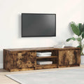 vidaXL Szafka pod TV, przydymiony dąb, 140x40x35,5 cm