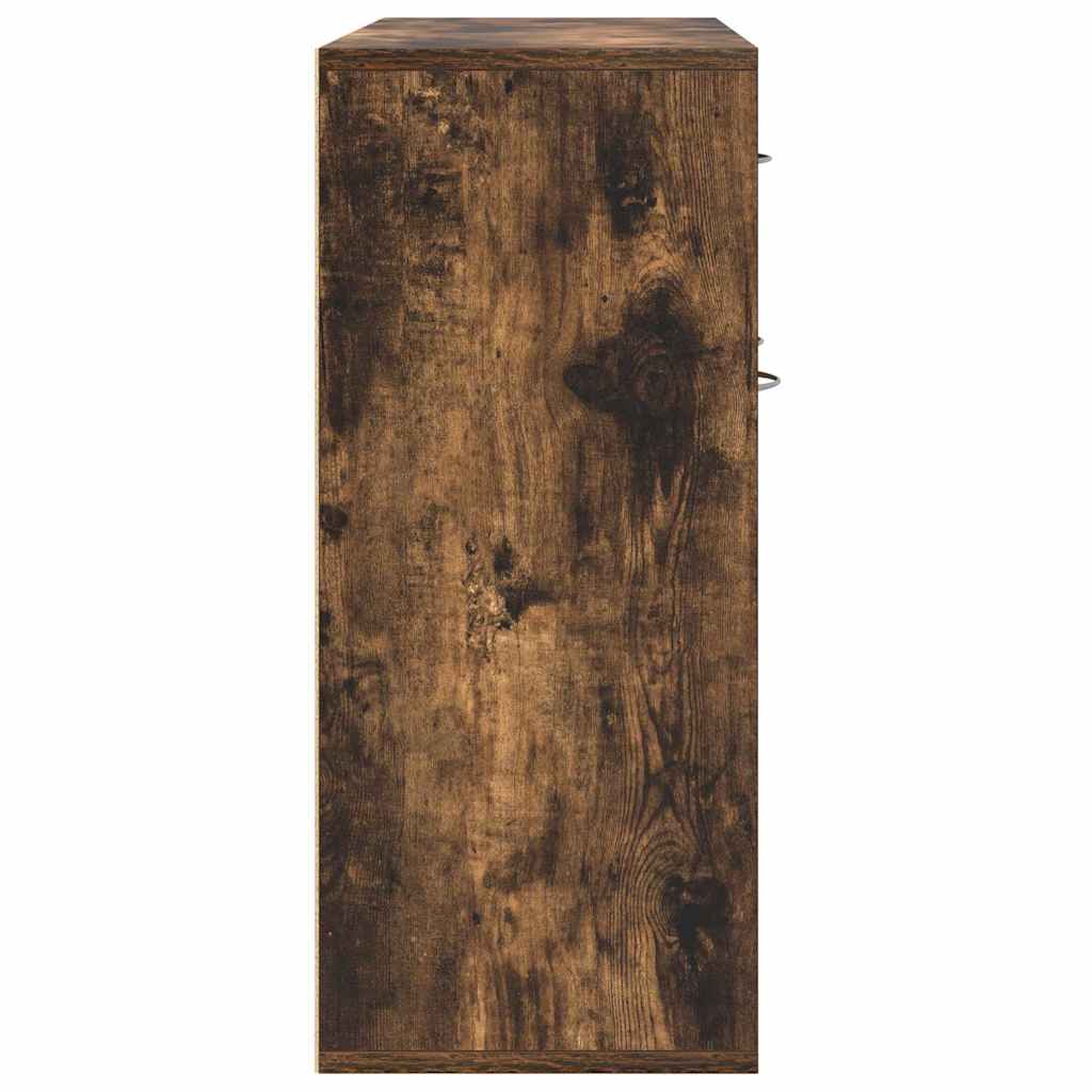 vidaXL Szafka, przydymiony dąb, 88x30x70 cm, materiał drewnopochodny
