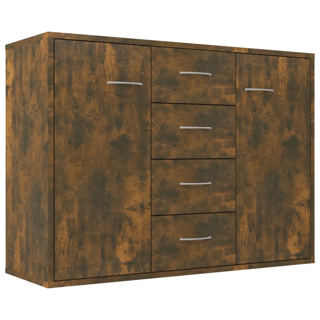 vidaXL Komoda, przydymiony dąb, 88x30x65 cm, materiał drewnopochodny