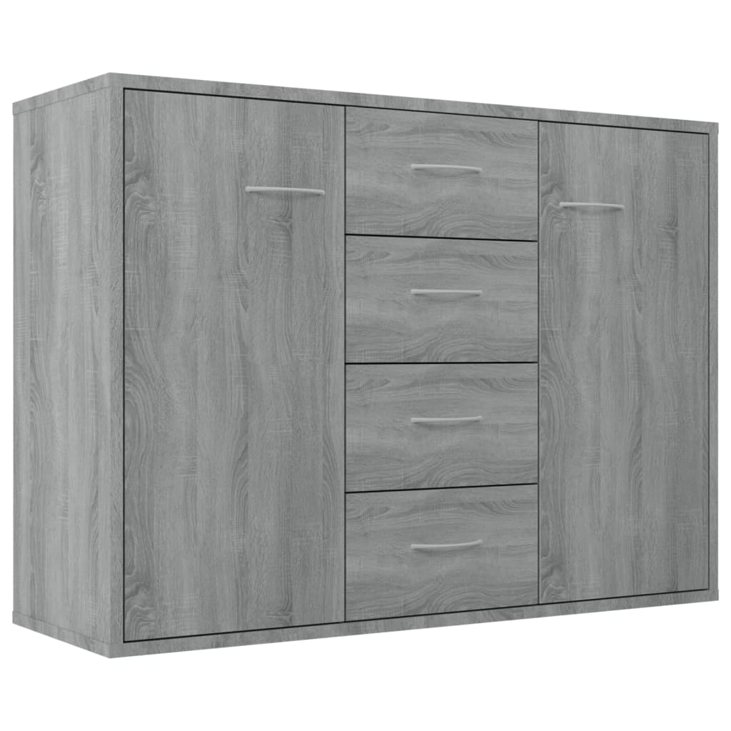 vidaXL Komoda, szary dąb sonoma, 88x30x65 cm, materiał drewnopochodny