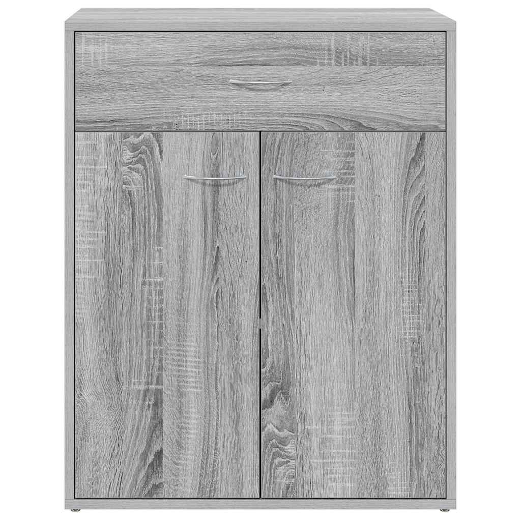 vidaXL Szafka, szary dąb sonoma, 60x30x75 cm, materiał drewnopochodny