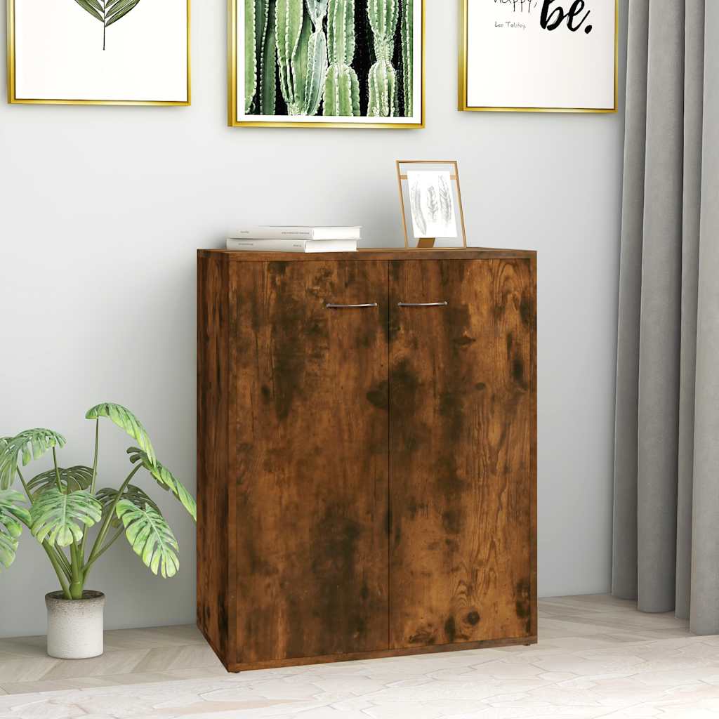 vidaXL Szafka, przydymiony dąb, 60x30x75 cm, materiał drewnopochodny