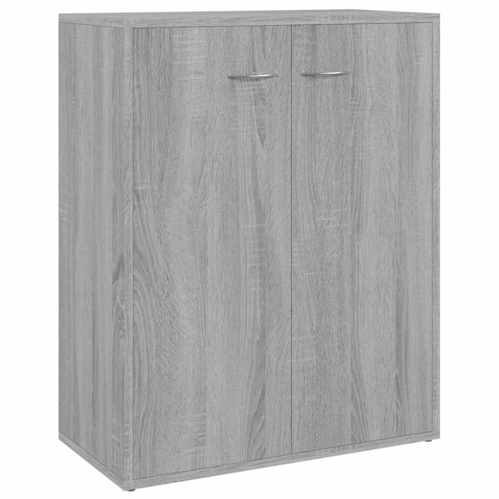 vidaXL Szafka, szary dąb sonoma, 60x30x75 cm, materiał drewnopochodny