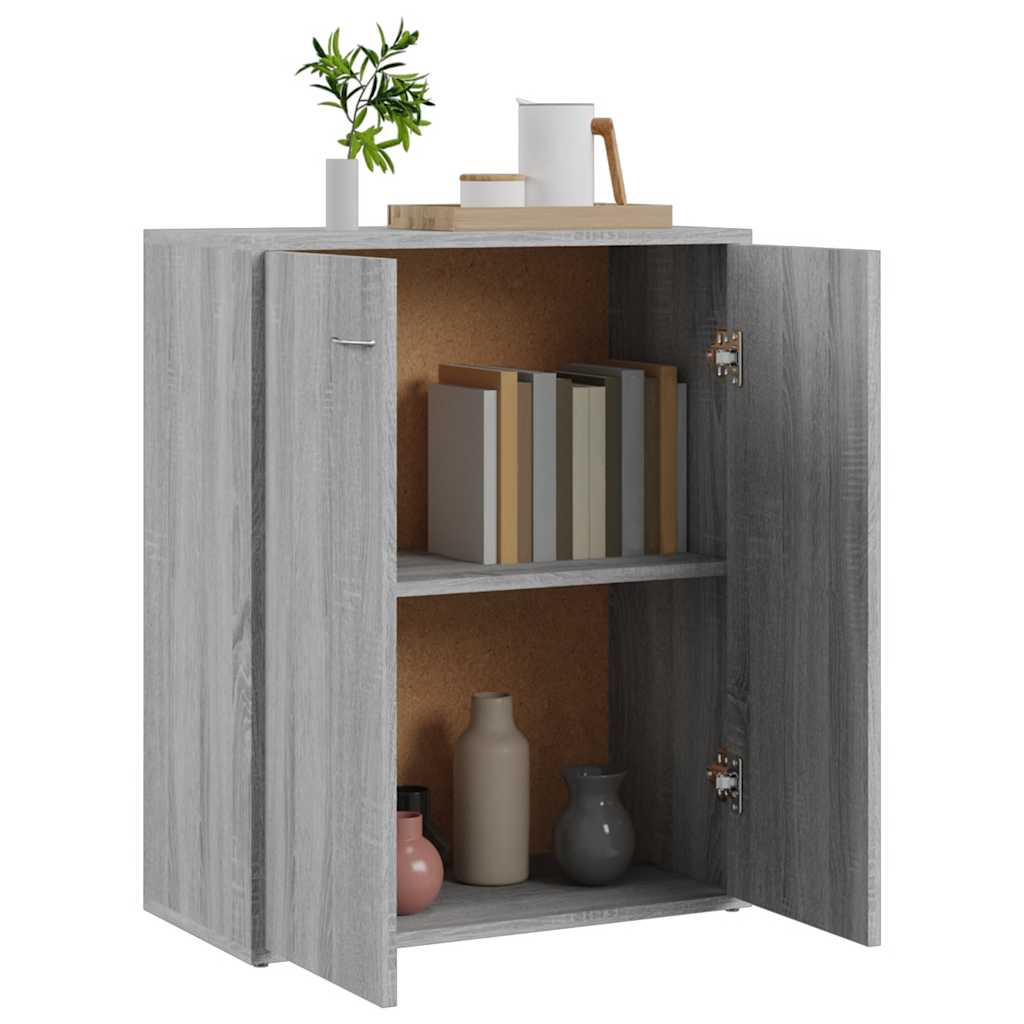 vidaXL Szafka, szary dąb sonoma, 60x30x75 cm, materiał drewnopochodny