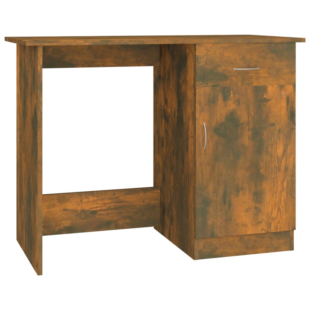 vidaXL Biurko, przydymiony dąb, 100x50x76 cm, materiał drewnopochodny