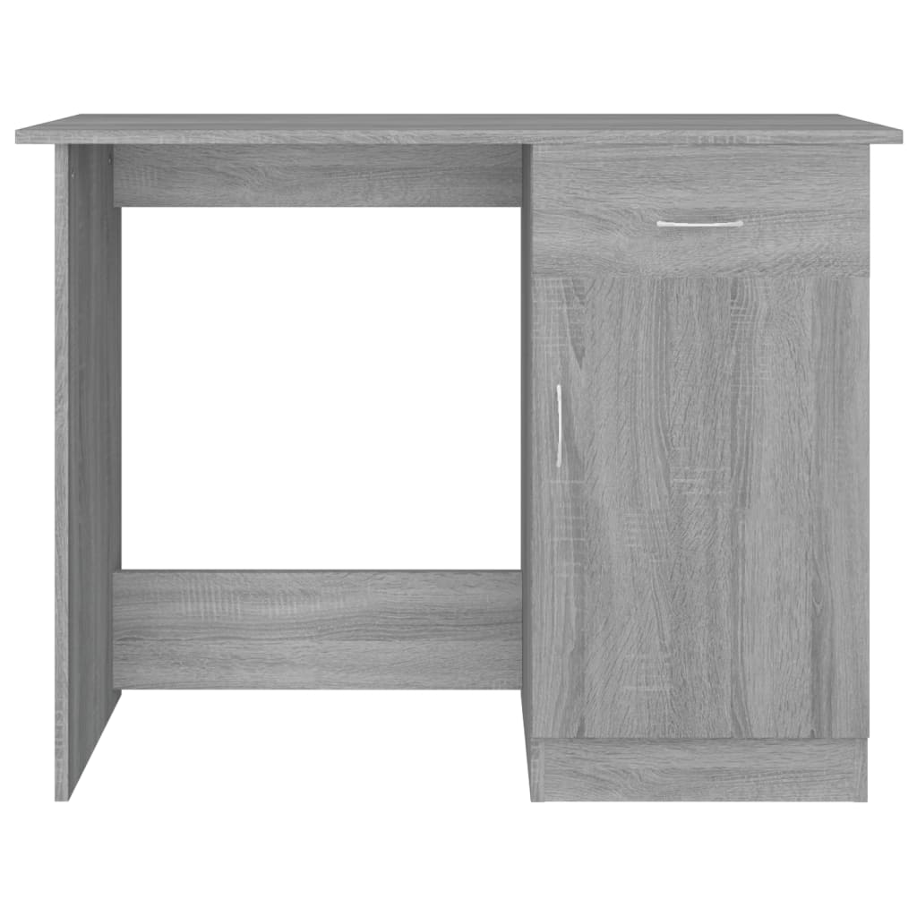 vidaXL Biurko, szary dąb sonoma, 100x50x76 cm, materiał drewnopochodny