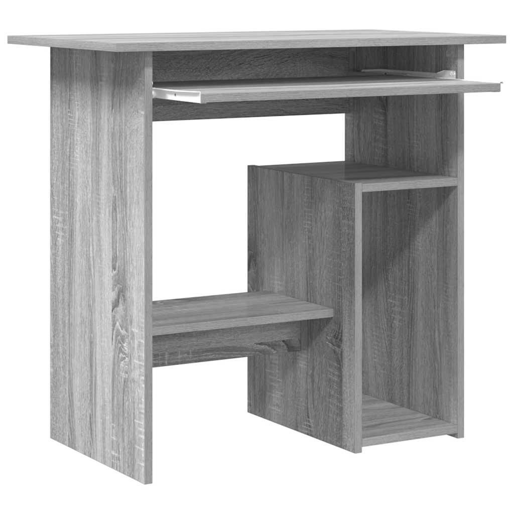 vidaXL Biurko, szary dąb sonoma, 80x45x74 cm, materiał drewnopochodny