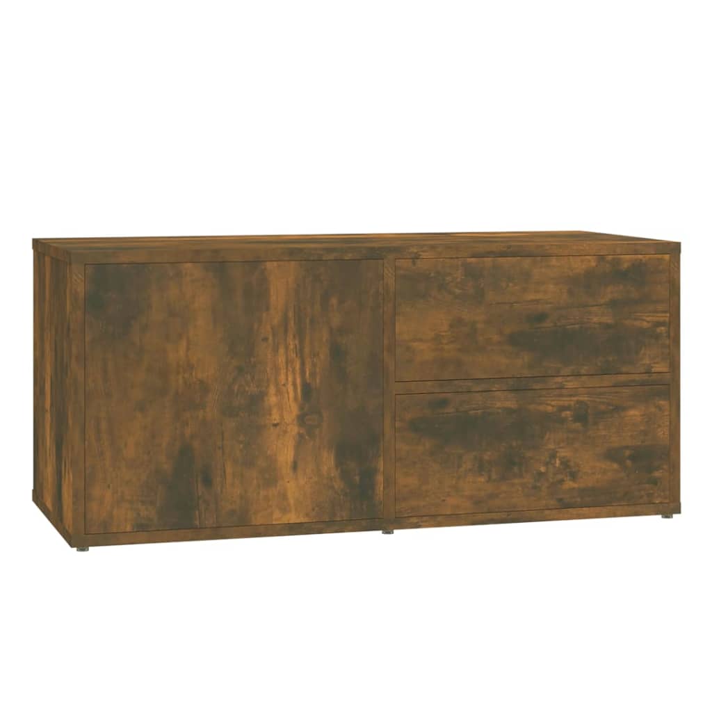 vidaXL Szafka pod telewizor, przydymiony dąb, 80x34x36 cm