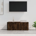 vidaXL Szafka pod telewizor, przydymiony dąb, 80x34x30 cm