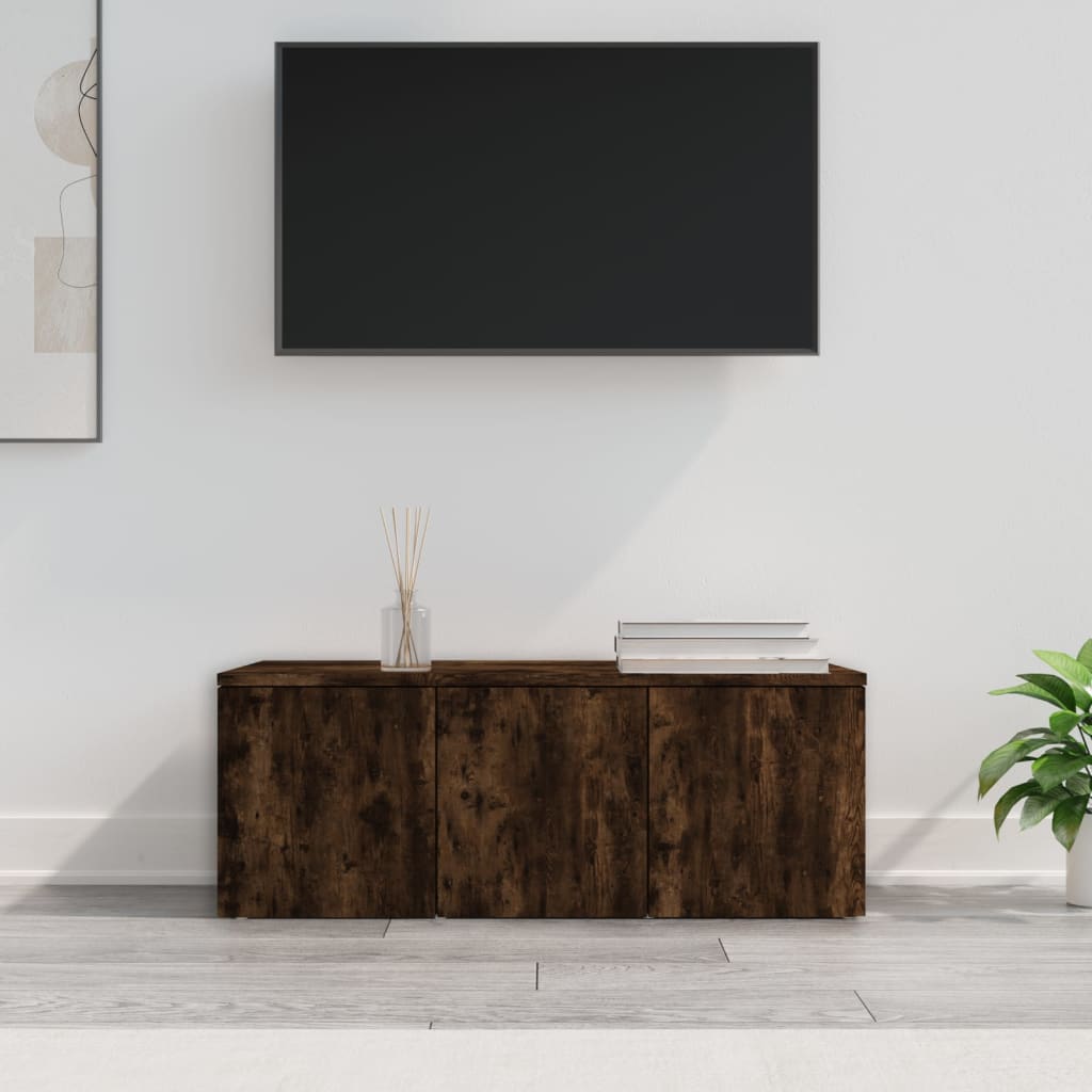 vidaXL Szafka pod telewizor, przydymiony dąb, 80x34x30 cm