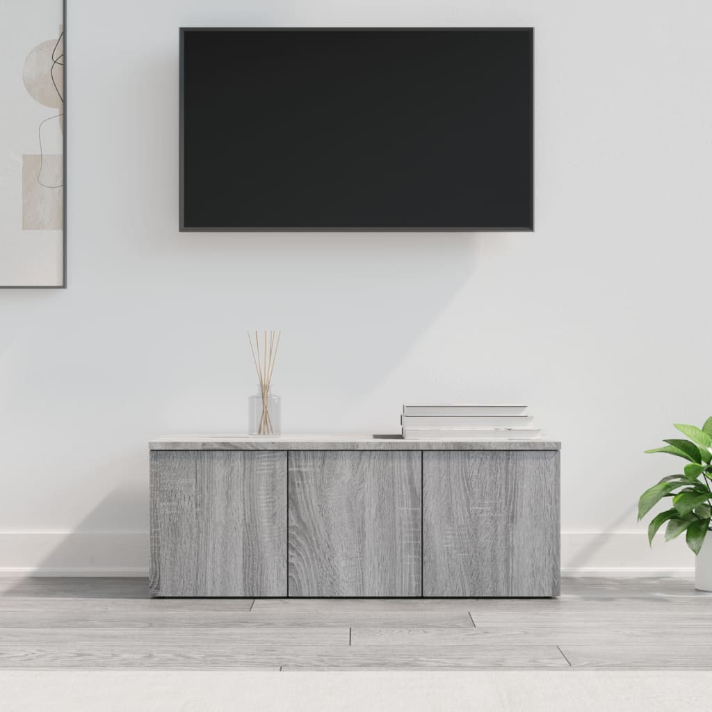 vidaXL Szafka pod telewizor, szary dąb sonoma, 80x34x30 cm