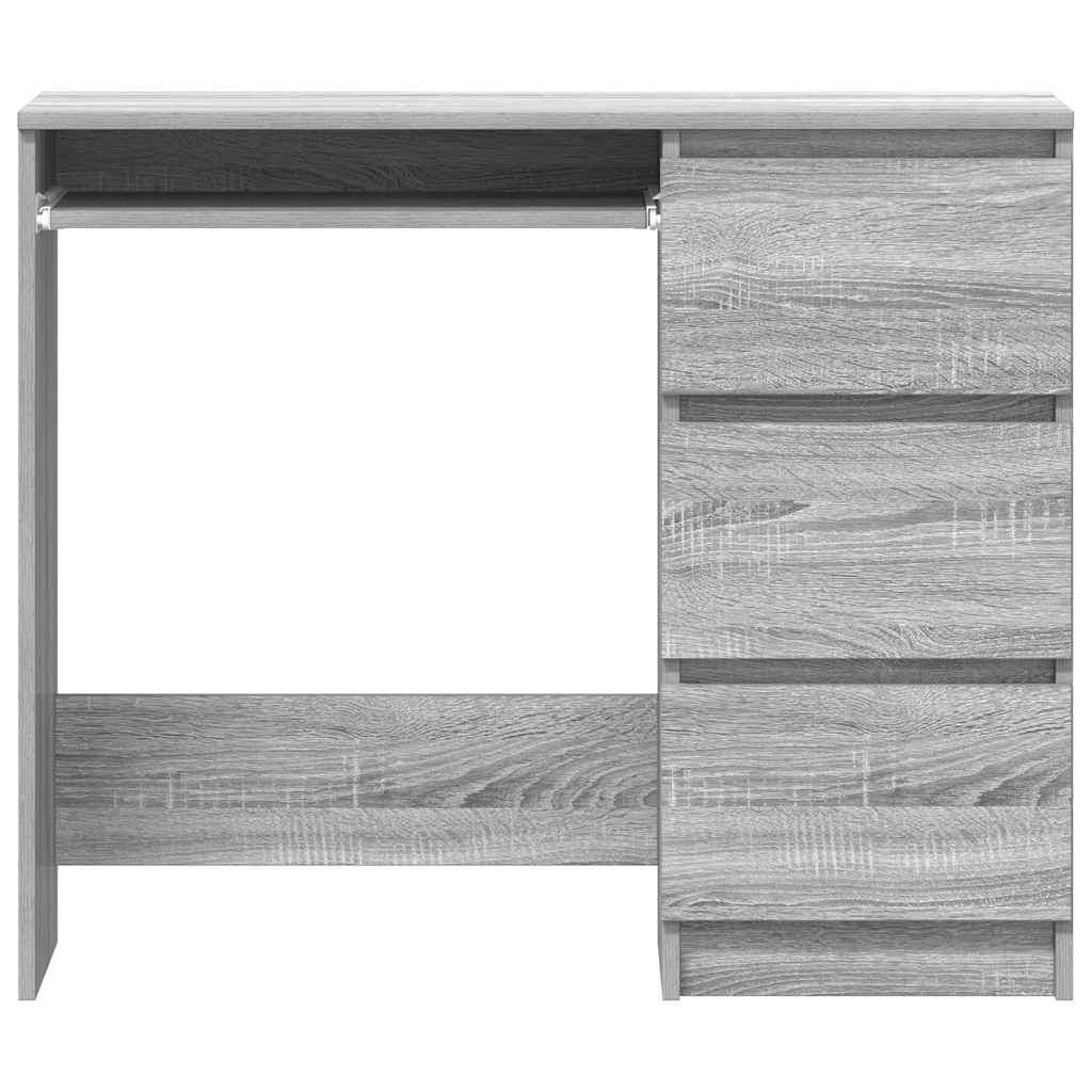 vidaXL Biurko, szary dąb sonoma, 90x45x76 cm, materiał drewnopochodny