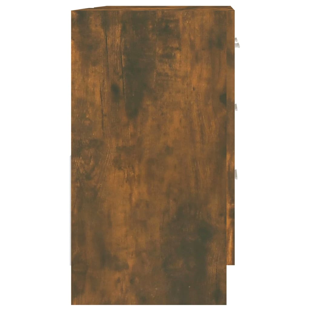 vidaXL Szafka pod umywalkę, przydymiony dąb, 63x30x54 cm