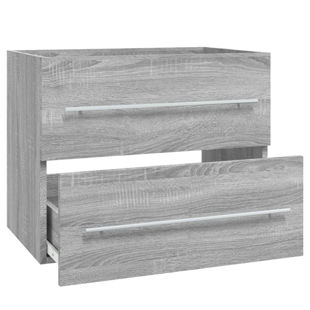 vidaXL Szafka pod umywalkę, szary dąb sonoma, 60x38,5x48 cm