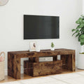 vidaXL Szafka pod TV z oświetleniem LED, przydymiony dąb, 120x35x40 cm