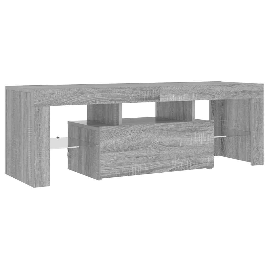 vidaXL Szafka pod TV z LED, szary dąb sonoma, 120x35x40 cm
