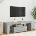 vidaXL Szafka pod TV z LED, szary dąb sonoma, 120x35x40 cm
