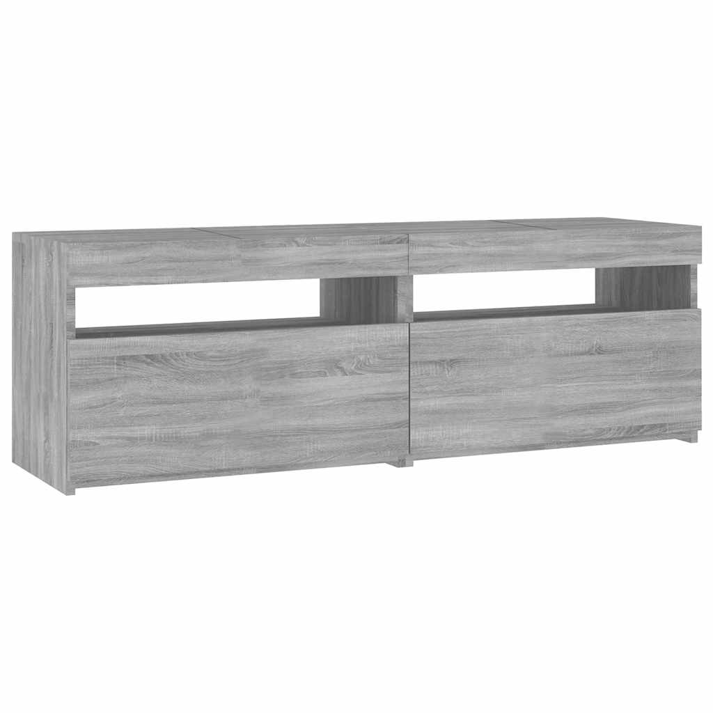 vidaXL Szafka pod TV z LED, szary dąb sonoma, 120x35x40 cm