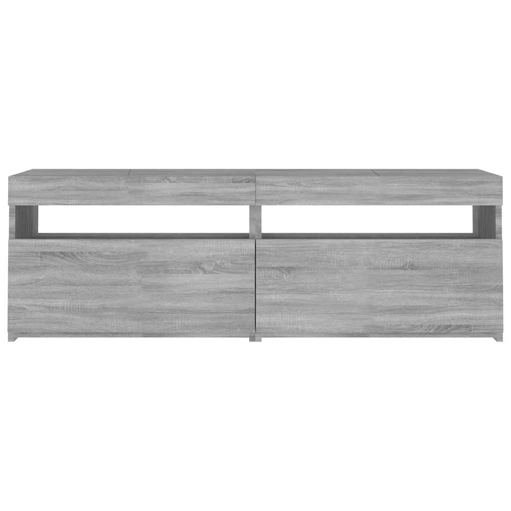 vidaXL Szafka pod TV z LED, szary dąb sonoma, 120x35x40 cm