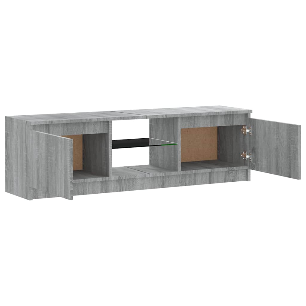 vidaXL Szafka pod TV z LED, szary dąb sonoma, 120x30x36 cm