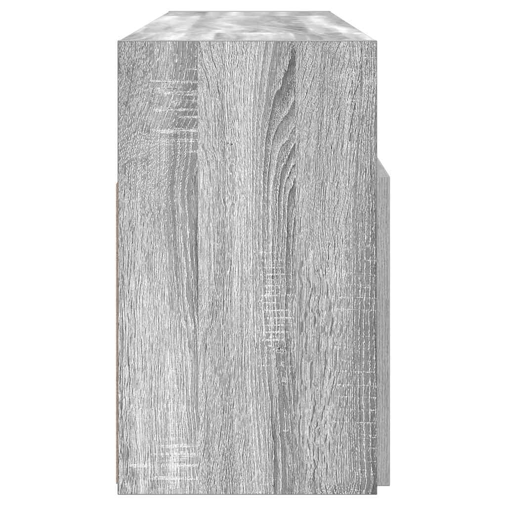 vidaXL Szafka TV z oświetleniem LED, szary dąb sonoma, 120x30x50 cm