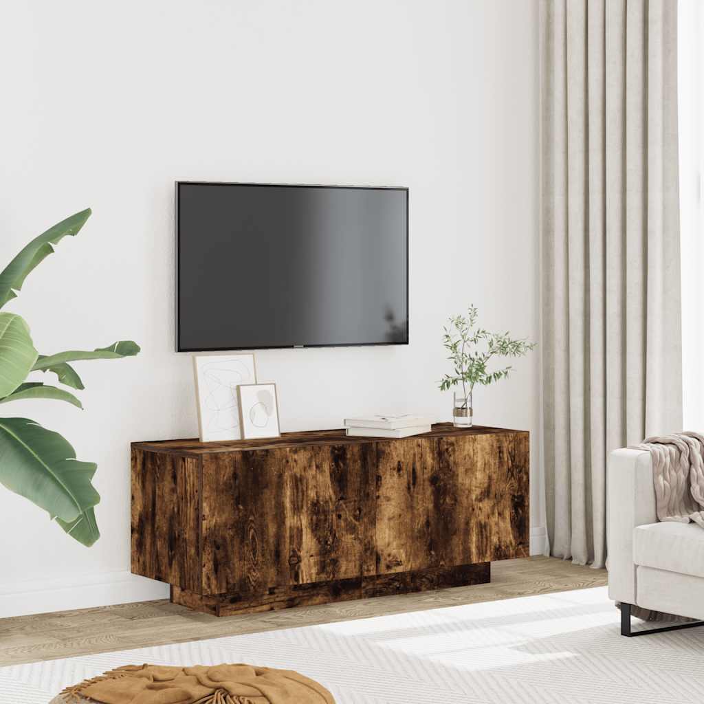 vidaXL Szafka pod telewizor, przydymiony dąb, 100x35x40 cm