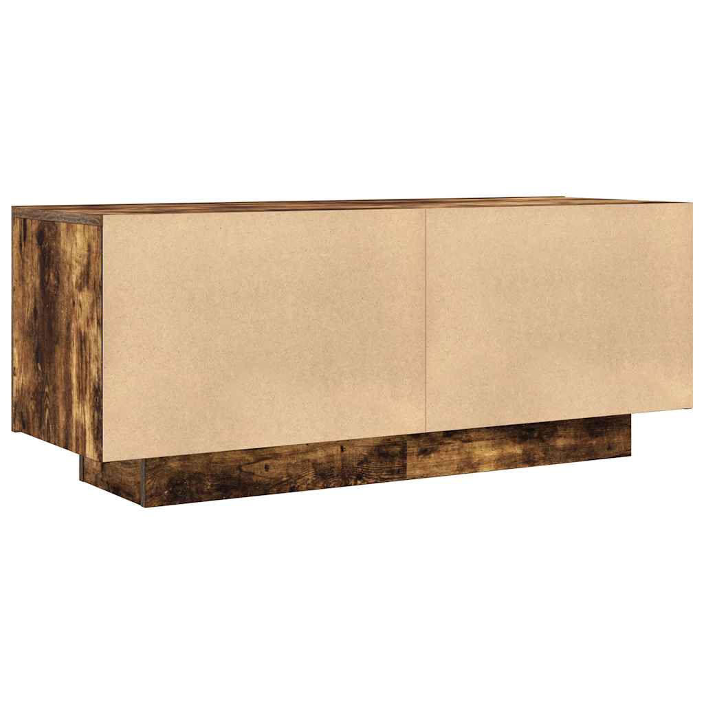 vidaXL Szafka pod telewizor, przydymiony dąb, 100x35x40 cm