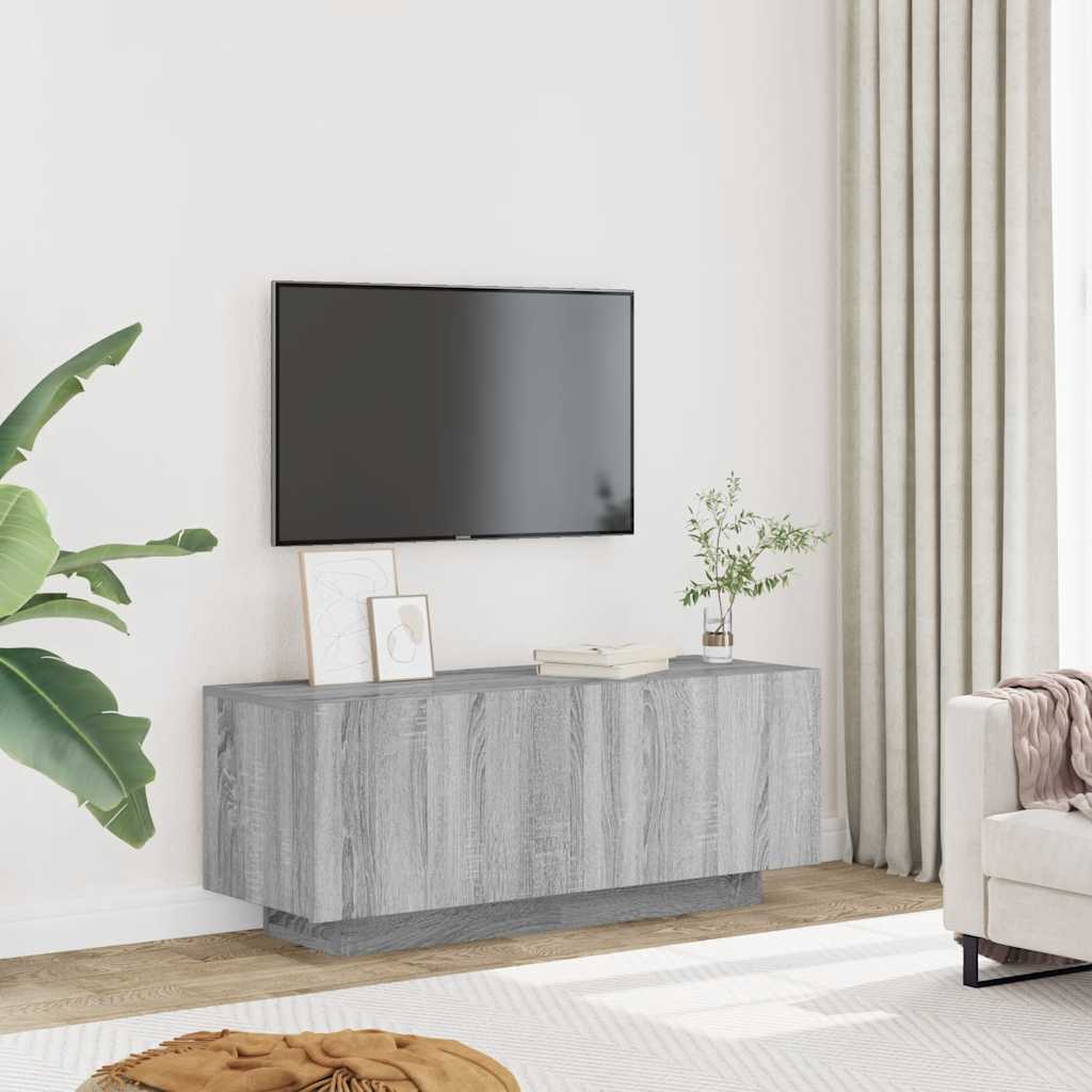 vidaXL Szafka pod telewizor, szary dąb sonoma, 100x35x40 cm
