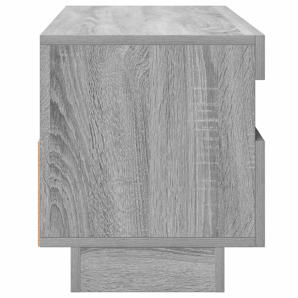 vidaXL Szafka pod TV z oświetleniem LED szary dąb sonoma, 100x35x40 cm
