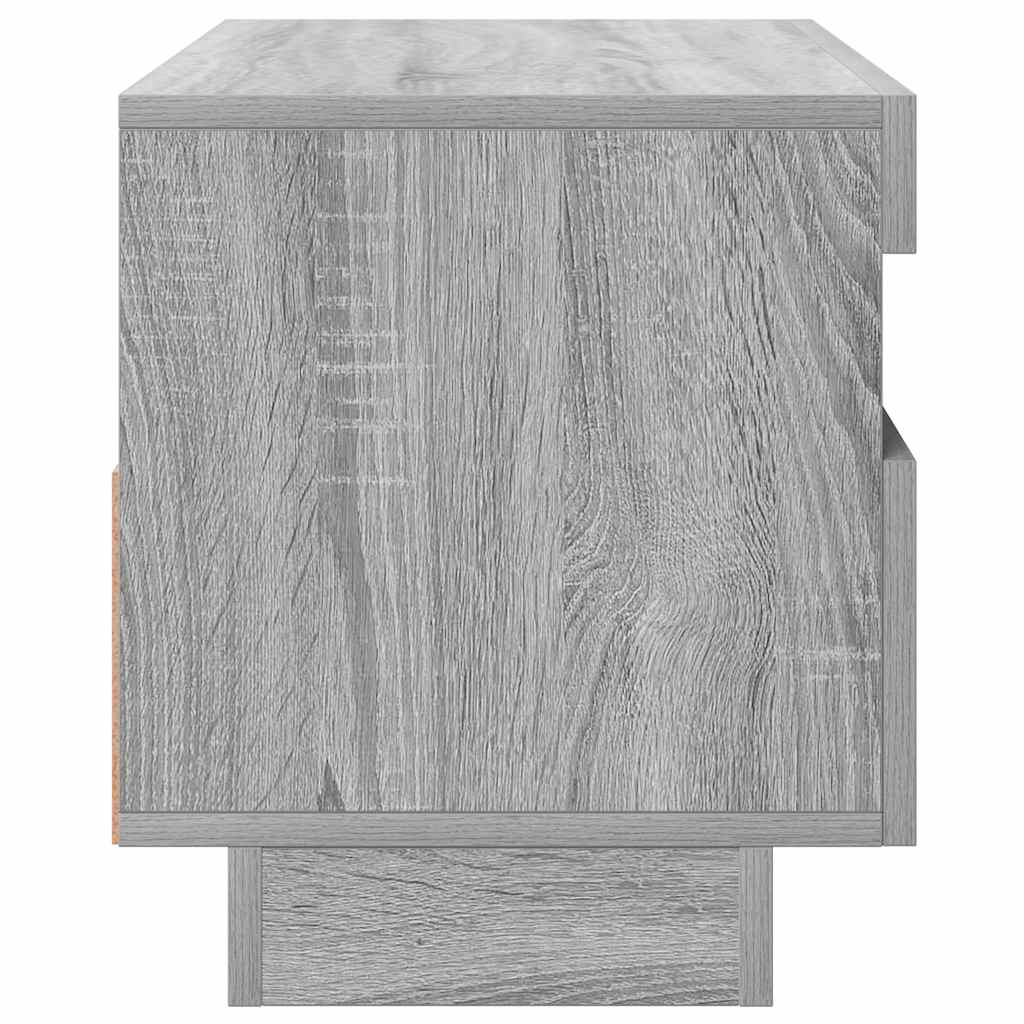 vidaXL Szafka pod TV z oświetleniem LED, szary dąb sonoma, 80x35x40 cm