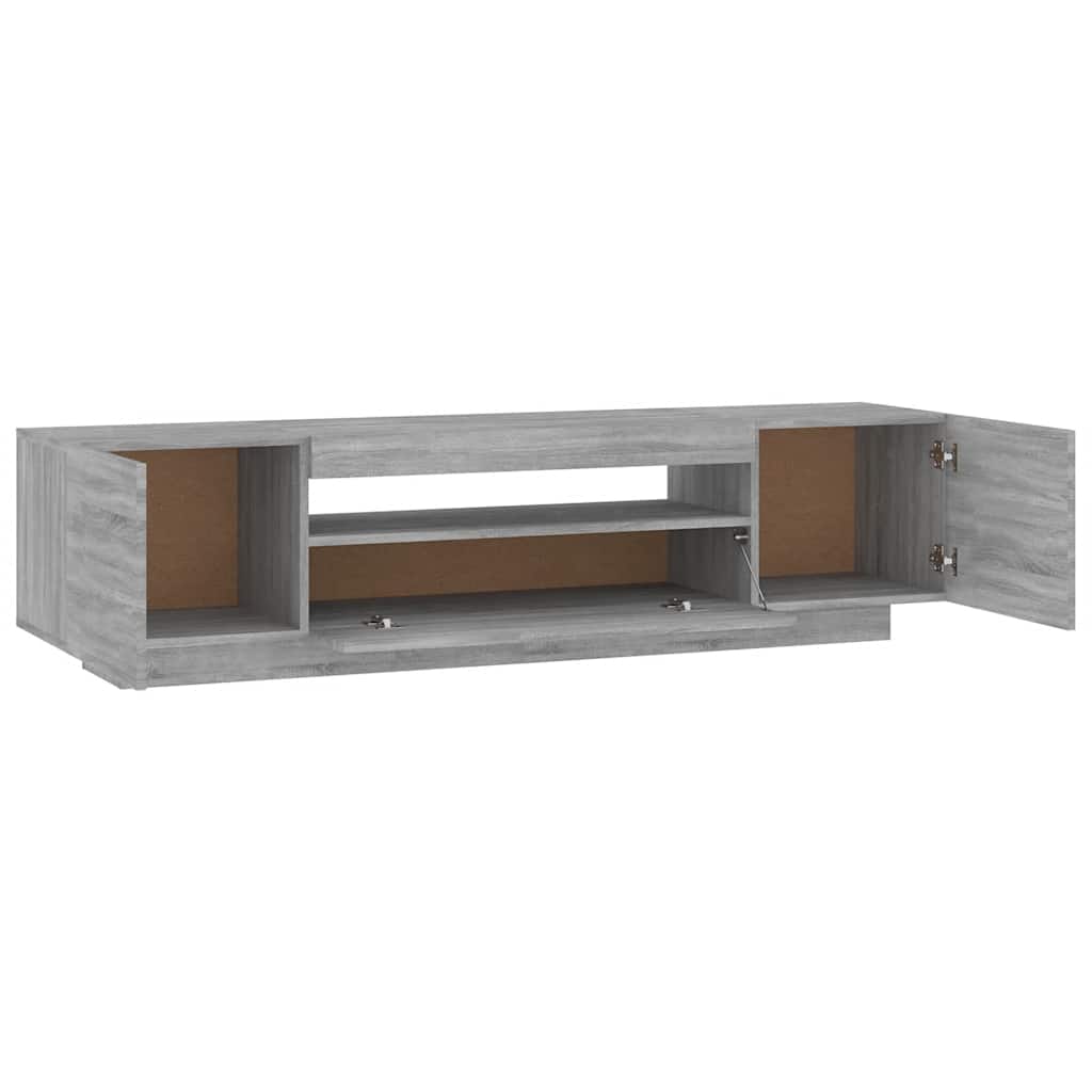 vidaXL Szafka TV z oświetleniem LED, szary dąb sonoma, 160x35x40 cm