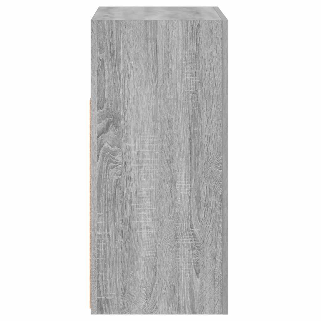 vidaXL Szafka z oświetleniem LED, szary dąb sonoma, 80x35x75 cm