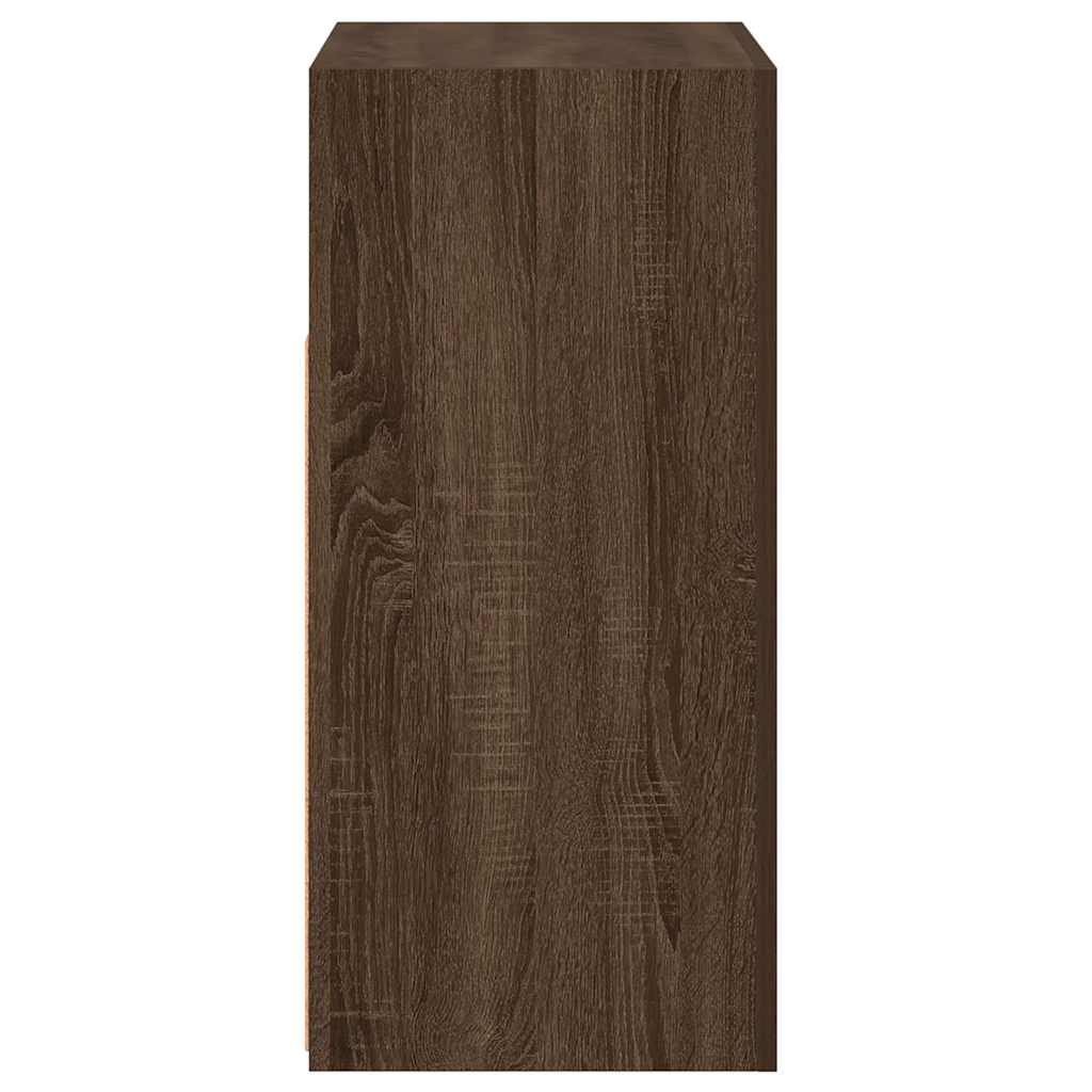 vidaXL Szafka z oświetleniem LED, brązowy dąb, 80x35x75 cm